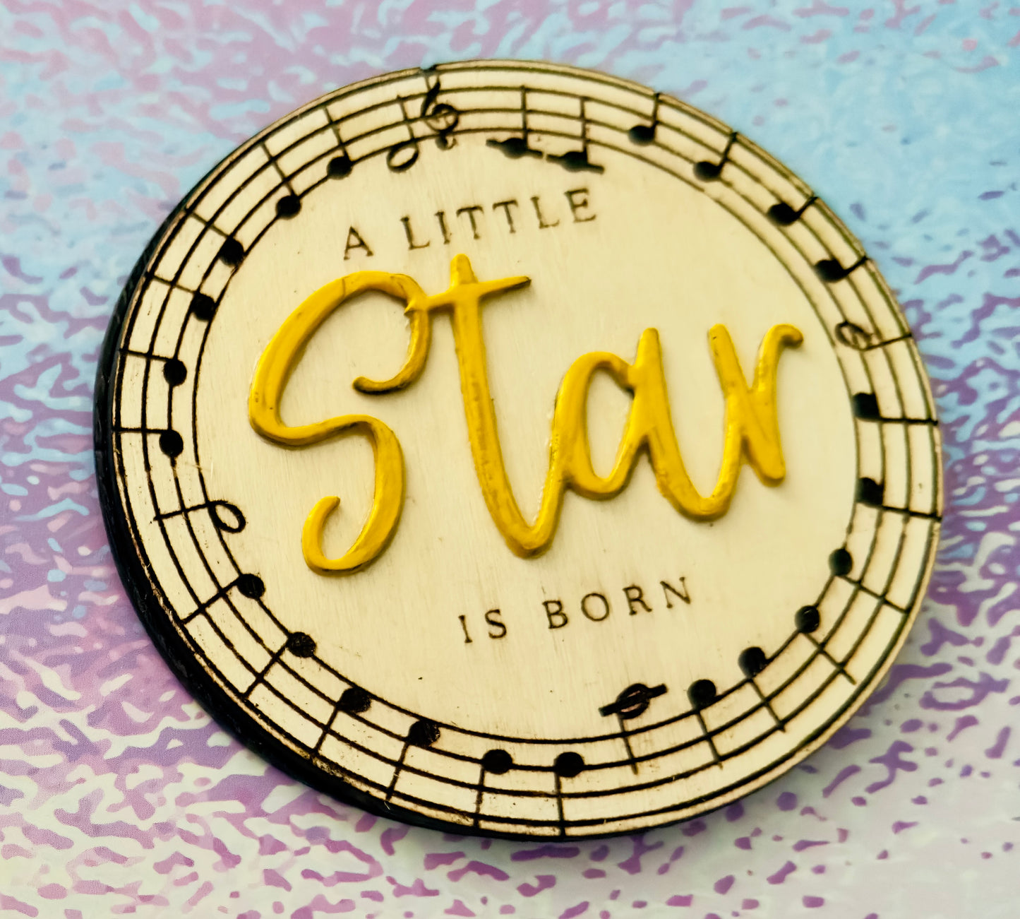 Birth Announcement Disc - "A Little Star is Born"